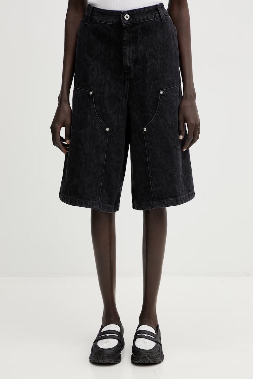 Carhartt WIP W' Snake Nixon Double Knee Short denim Women's black Carhartt WIP W' Snake Nixon Double Knee Short denim Women's black