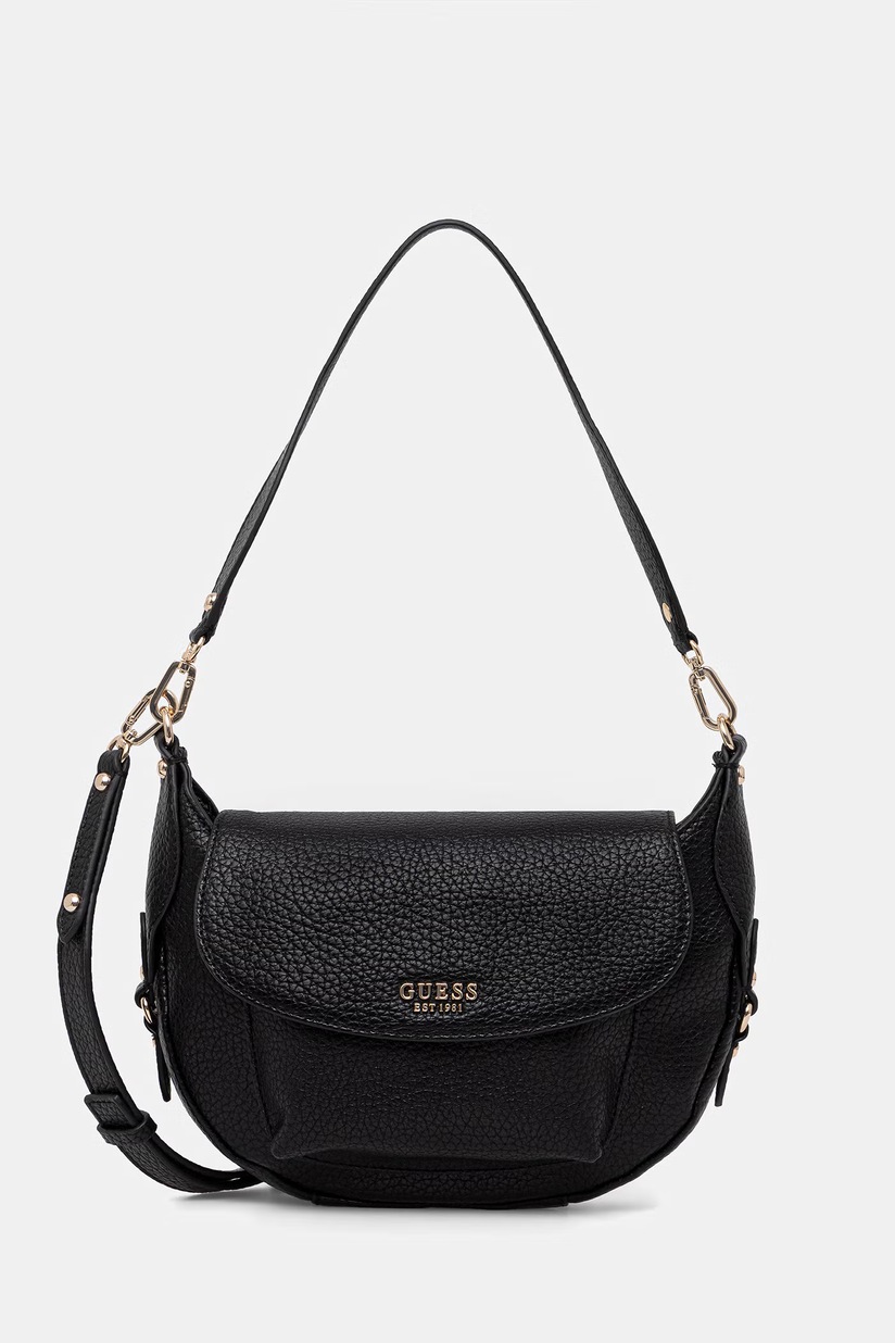 Guess NOLANA TOP HANDLE FLAP - Borsa a mano - latte logo bone/beige