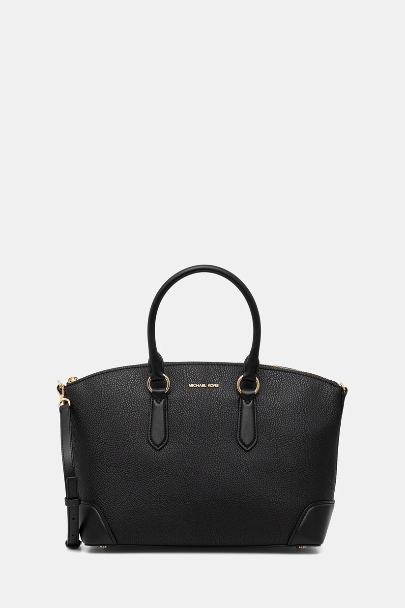 MICHAEL Michael Kors geantă de piele QUINN culoarea negru