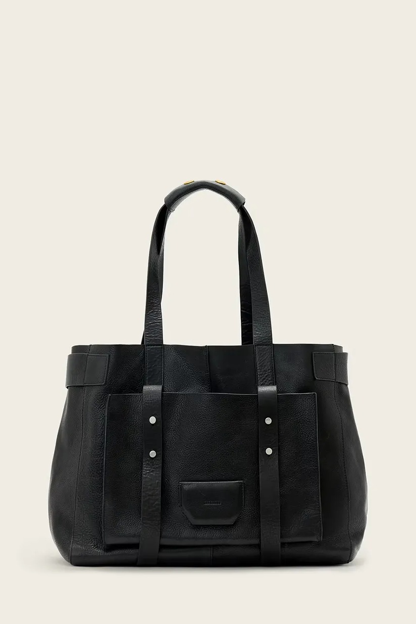 AllSaints poseta de piele URSA culoarea negru, W115XC | ANSWEAR.ro