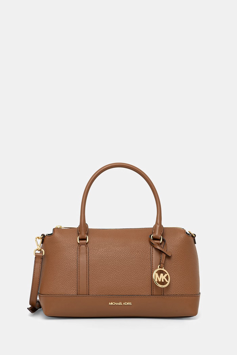 MICHAEL Michael Kors geantă de piele LAILA culoarea maro