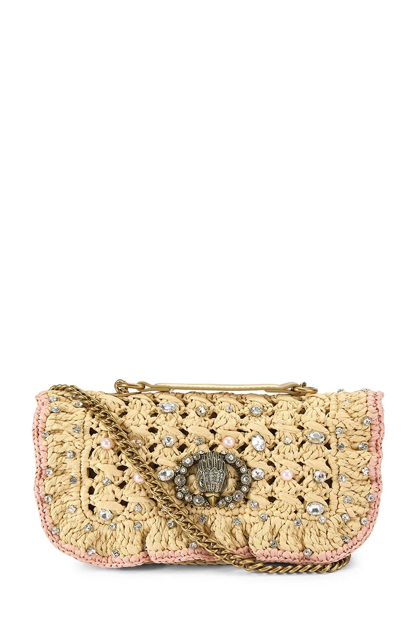 Замшевая сумочка Tory Burch Charlie цвет жёлтый 184125 | ANSWEAR.ua