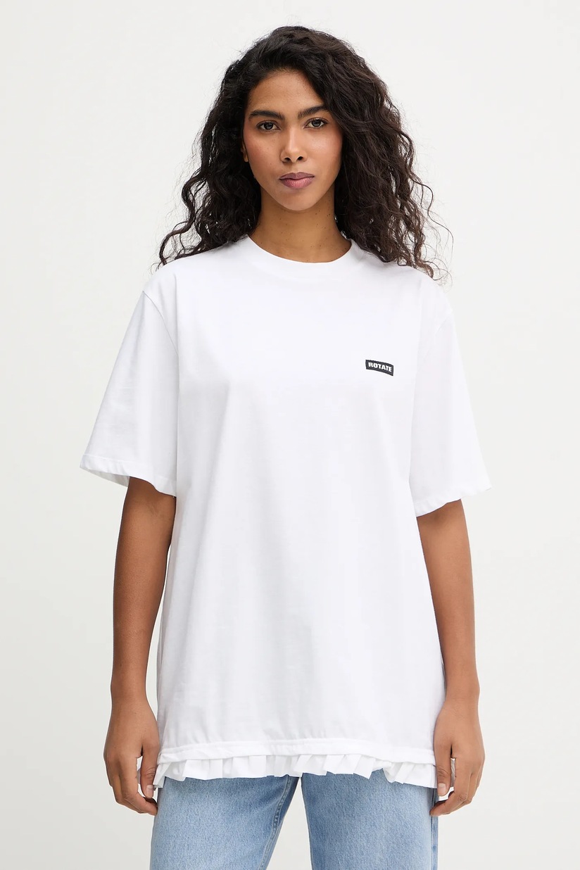 adidas Originals cotton t-shirt BOXY TEE women's white color