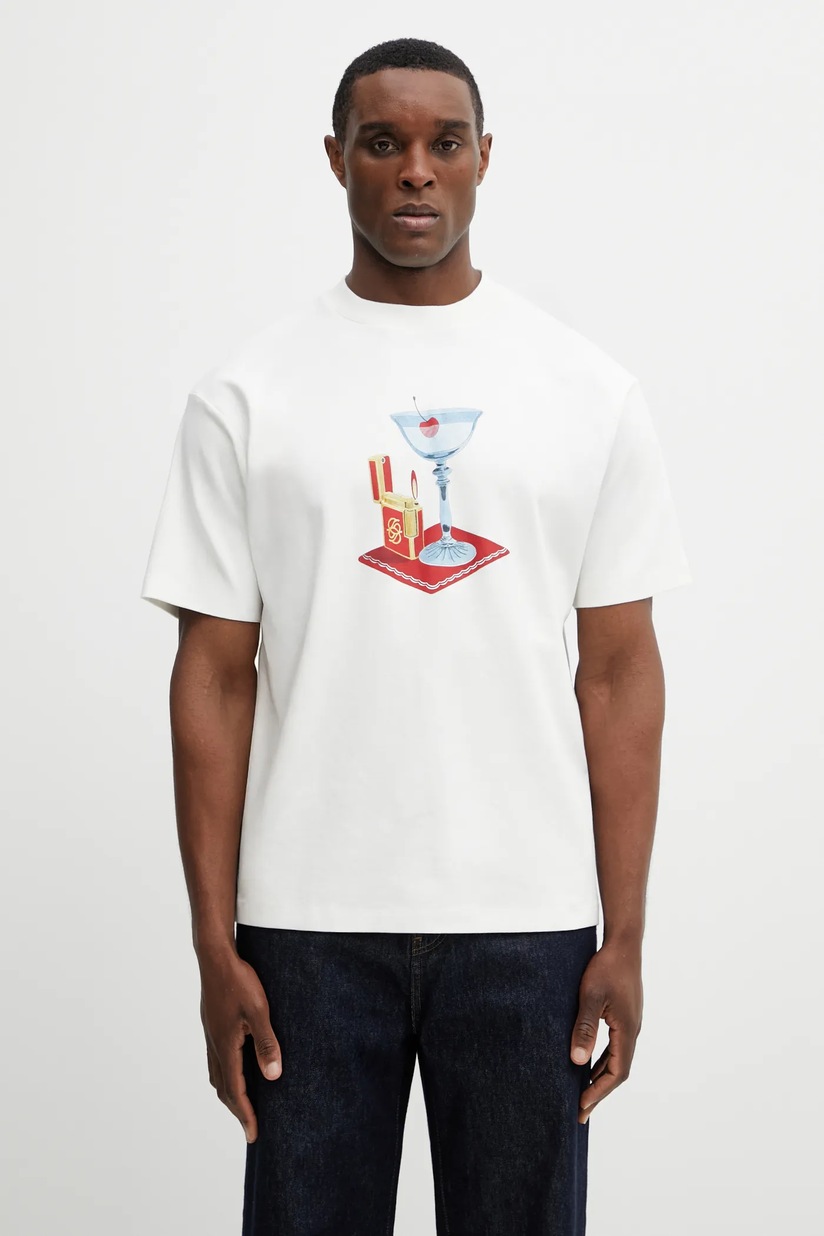 Café Kitsuné cotton t-shirt Biking Barista Fox Relax PRM EU