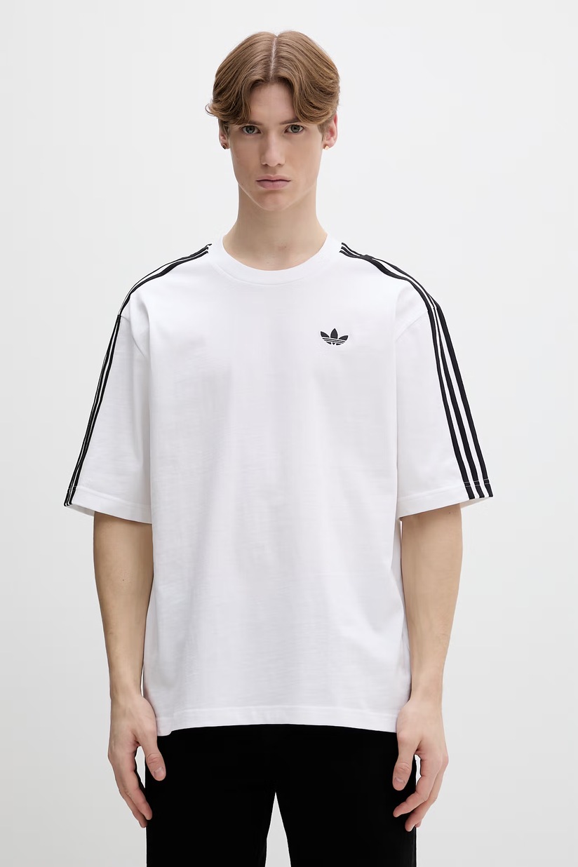 Хлопковая футболка adidas Originals Pizza Box Tee цвет белый с