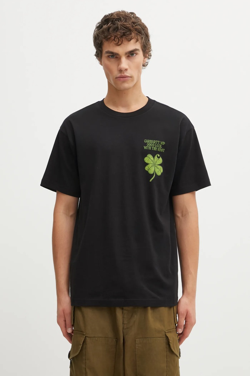22AW カルトゥッシュ マキシTシャツ 半袖 ブラック ホワイト 36 約S カーハート（CARHARTT）（メンズ）半袖 チェイスTシャツ