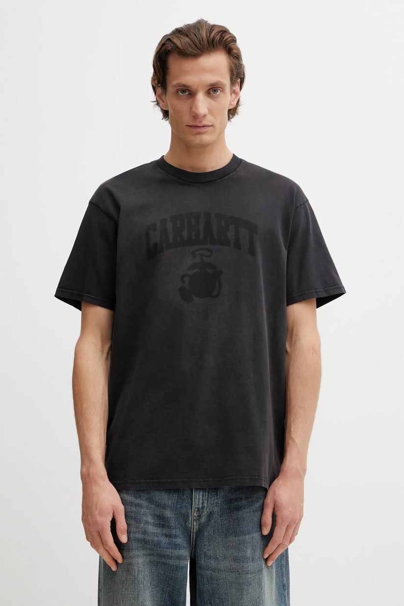 Carhartt WIP cotton t-shirt Greatest Hits men's black color with a