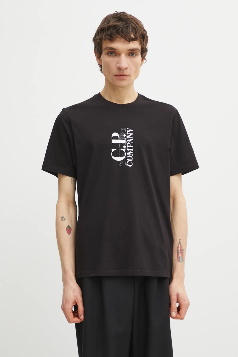 Neil Barrett cotton t-shirt Slim Double Bolt men's black color