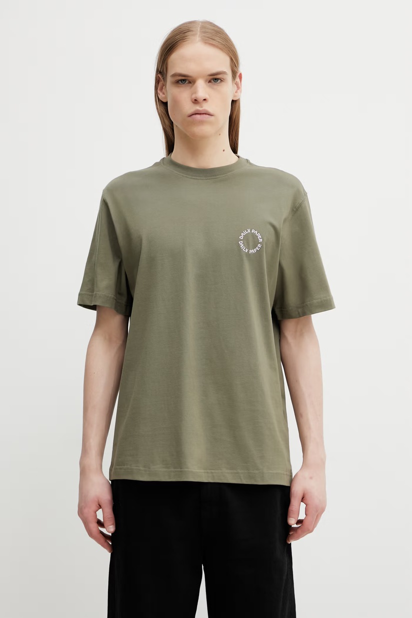 jumpone ヘキサTシャツ　エメラルドグリーン Fjallraven t-shirt Hemp Blend men's green color F12600215 at PRM US