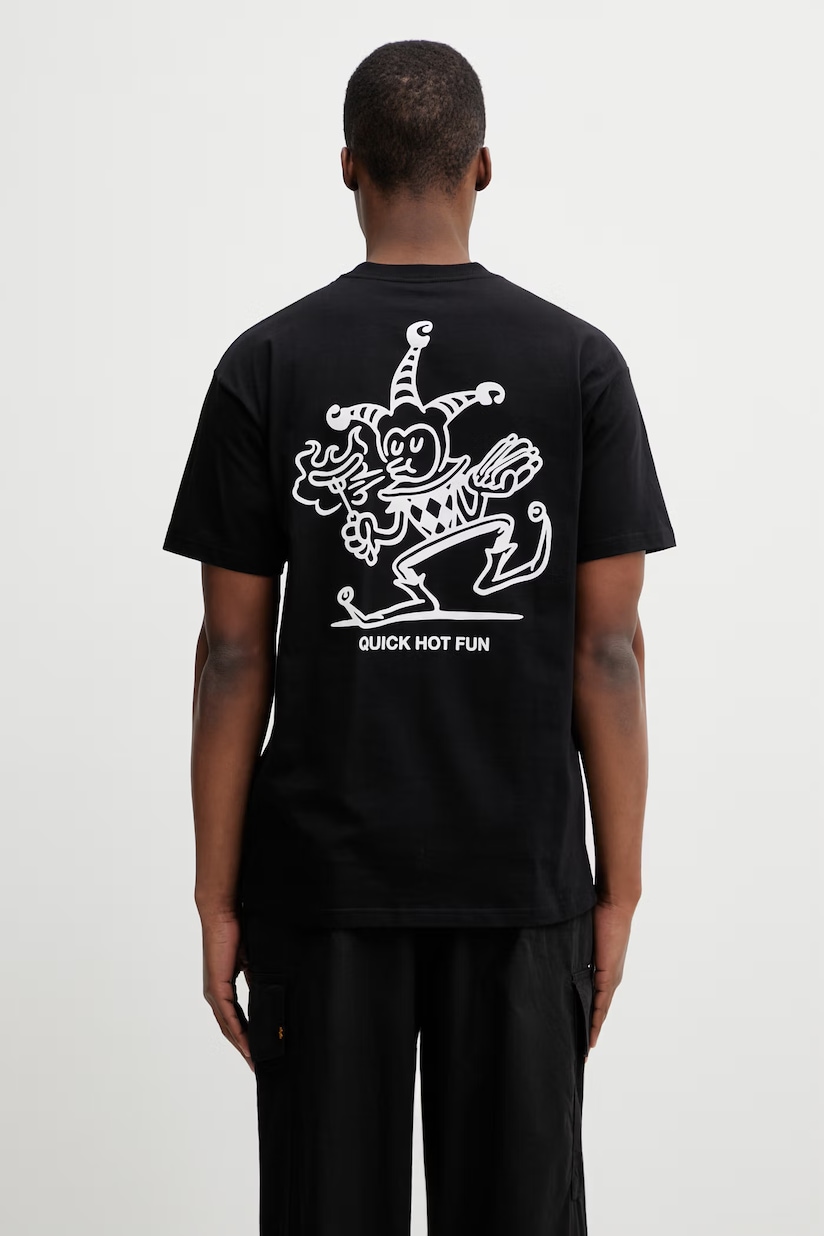 Carhartt WIP cotton t-shirt S/S Schooling T-Shirt black color with
