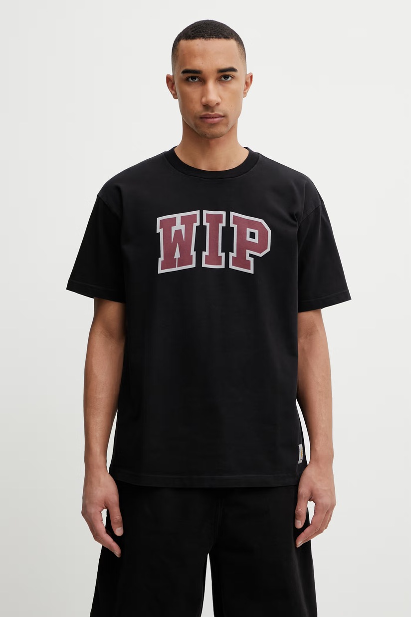 Carhartt WIP cotton t-shirt S/S Logo T-Shirt men's black color