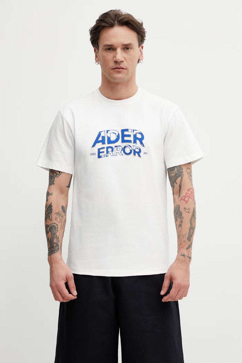 Ader Error t-shirt men's white color with a print BMSGFYTS0104OW