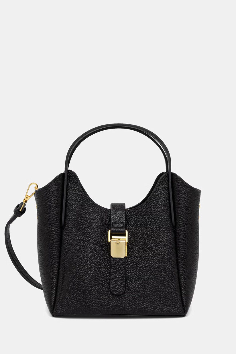 Answear Lab geanta de mana din piele intoarsa culoarea negru