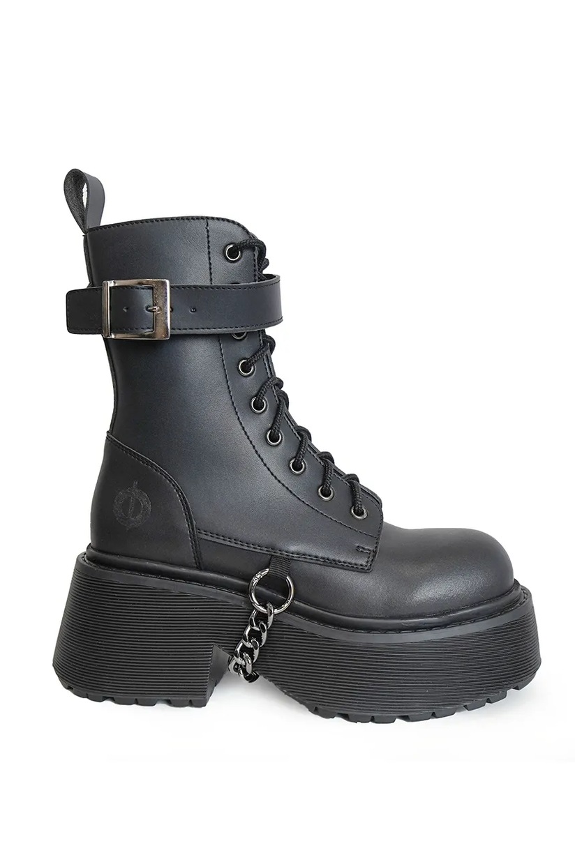 office worker Altercore workery damskie kolor czarny na platformie Nevin