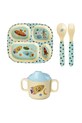 Rice zestaw obiadowy dla dziecka 22,5 x 11 x 25 cm multicolor BABOX.4ZDSPA