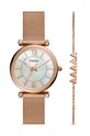 FOSSIL - Zegarek i bransoletka ES5058SET różowy ES5058SET