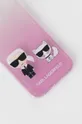 Karl Lagerfeld etui na telefon iPhone 13 KLHCP13MCKTRP różowy