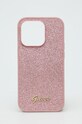 Guess etui na telefon iPhone 14 Pro 6,1" na telefon różowy GUHCP14LHGGSHP