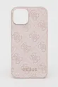 różowy Guess etui na telefon iPhone 14 6,1