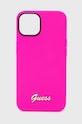 Guess etui na telefon iPhone 14 6,1" na telefon różowy GUHCP14SSLSMF