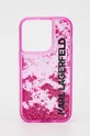 ružová Puzdro na mobil Karl Lagerfeld Iphone 14 Pro 6,1