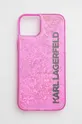 ružová Puzdro na mobil Karl Lagerfeld Iphone 14 Plus 6,7