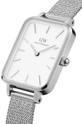 Daniel Wellington orologio Quadro Pressed argento