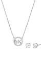 srebrna Srebrna ogrlica i naušnice Michael Kors Ženski