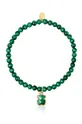 Серебряный браслет с позолотой Tous Icon Color зелёный
