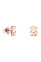 Stříbrné pozlacené náušnice Tous Sweet Dolls růžová 1001302800