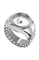 srebrny Fossil zegarek w formie pierścionka Damski