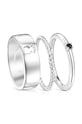 Stříbrný prsten Tous Ring Mix 3-pack přírodní kámen stříbrná 1003198712