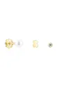 χρυσαφί Επιχρυσωμένο ασημένιο σκουλαρίκι Tous 3-pack Γυναικεία