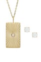 Fossil naszyjnik i kolczyki złoty JF04318SET