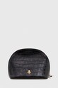 Lilou kosmetyczka skórzana czarny POUCH/BLACRO/PO