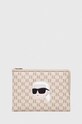 Karl Lagerfeld laptop táska aplikációval bézs 240W3236