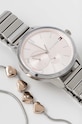 Hodinky a náramok Tommy Hilfiger 2770045 strieborná AA00