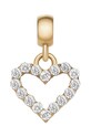 Prívesok z krištáľov Daniel Wellington Charm Heart White Crystal ostatné zlatá DW00400432