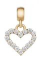 χρυσαφί Κρεμαστό από κρύσταλλα Daniel Wellington Charm Heart White Crystal Γυναικεία