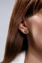 Lilou aranyozott fülbevaló Microsetting Cirkónia, 18 karátos aranyozott sárgaréz