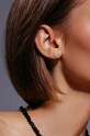 Позолоченные серьги Lilou Microsetting золотой 3/10/KOL/BIC/PO