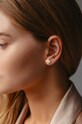 Позолочені сережки Lilou Microsetting 4/10/KOL/BIC/PO золотий AA00