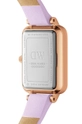 Hodinky Daniel Wellington Quadro Lavender Prírodná koža, Ušľachtilá oceľ, Minerálne sklo