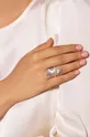Lilou pierścionek posrebrzany Ginko srebrny