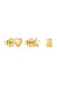 χρυσαφί Επιχρυσωμένα σκουλαρίκια Tous 3-pack Γυναικεία