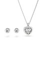 Swarovski colier si cercei HYPERBOLA argintiu 5684383