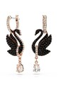 Swarovski cercei Swan Cristal Swarovski negru 5678047