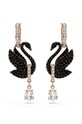 Swarovski cercei Swan 5678047 negru AA00