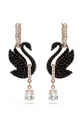 Σκουλαρίκια Swarovski Swan μαύρο