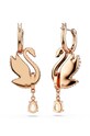 Swarovski cercei Swan negru 5678047
